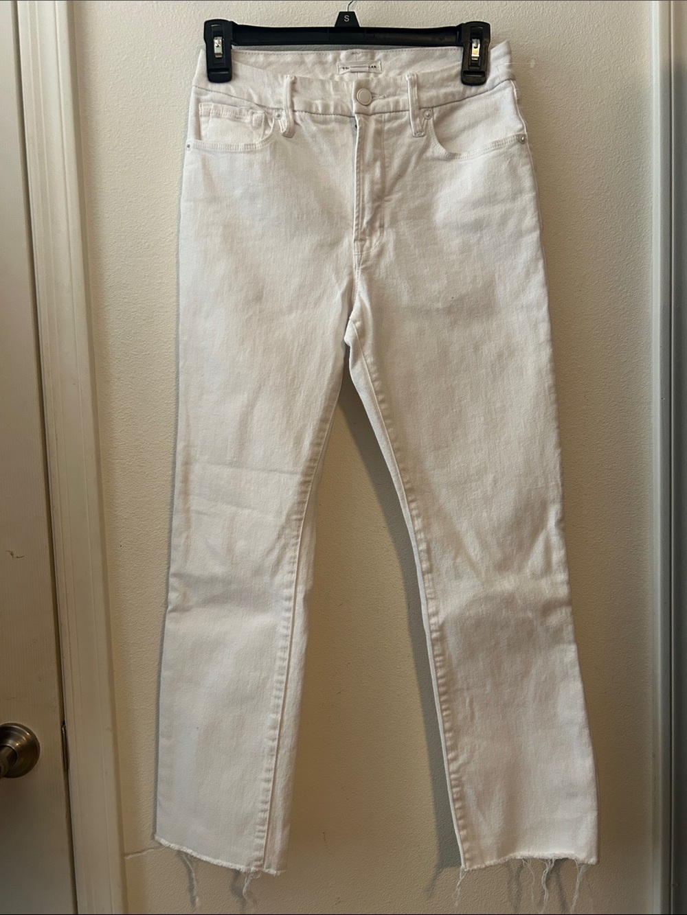 Good American High-Rise Cropped Straight Jeans